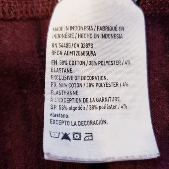 American Eagle Red & Gray Active Flex Short Sleeve Henley T-Shirt Men's Medium - Picture 6 of 7